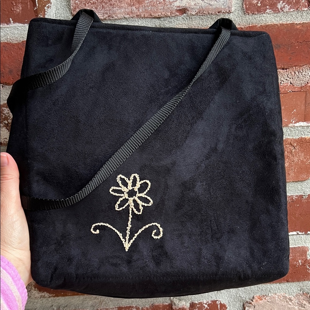 Laura Maclay Embroidered Tote Bag Our Lady of Guadalupe Floral Garden Handmade - Picture 7 of 13